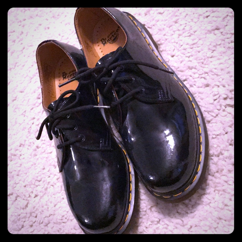 Brand new black patent leather dr. Martens